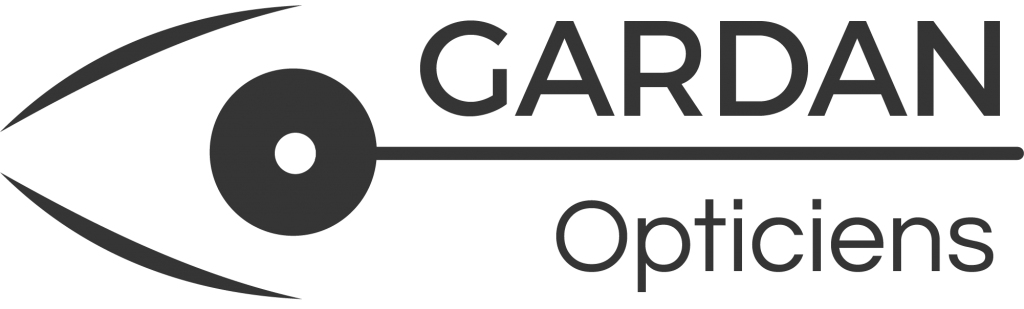 Logo Gardan Opticiens monochrome noir